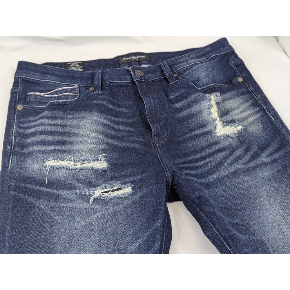 Cult of Individuality Vintage Heritage Jeans Mens 38x32 Punk Skinny‎ Dark Wash - Picture 5 of 14